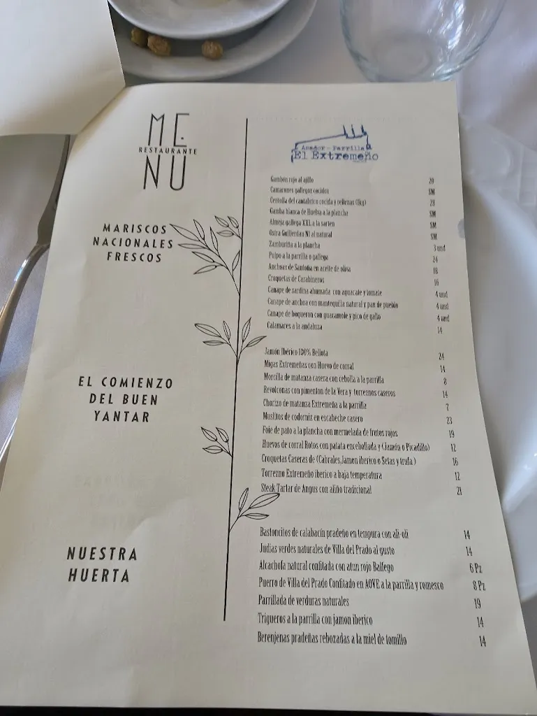 Menu_Restaurante Asador El Extremeño_Villa del Prado_image_1