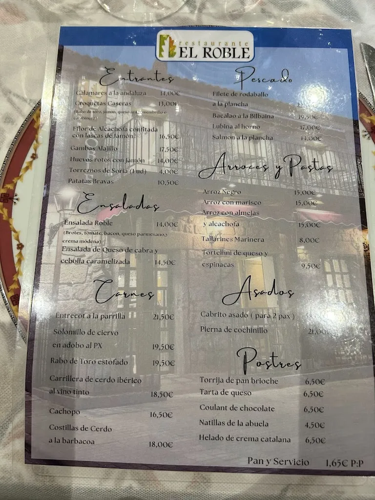 Menu_Restaurante El Roble_Zarzalejo_image_1