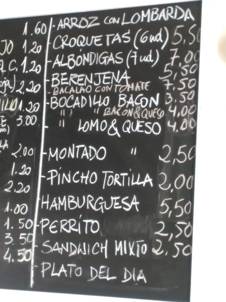Menu_La Zarzamora Bar_Zarzalejo_image_1