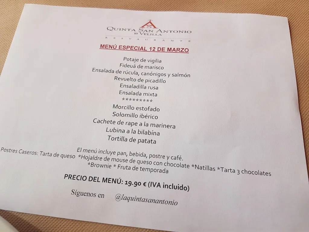 Menu_Restaurante Quinta San Antonio de Velilla_Velilla de San Antonio_image_2