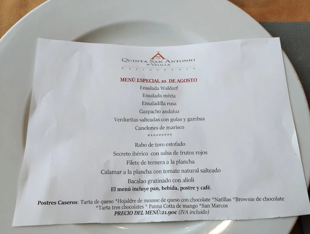 Menu_Restaurante Quinta San Antonio de Velilla_Velilla de San Antonio_image_3