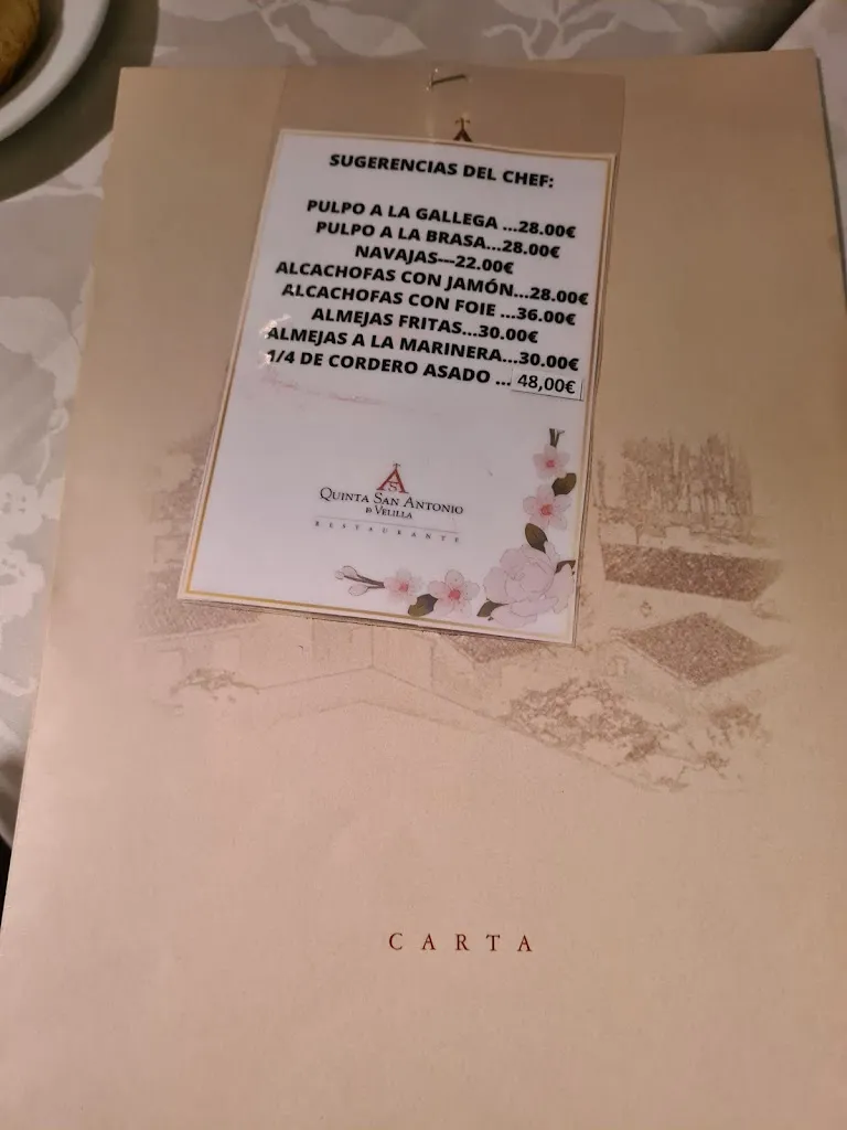 Menu_Restaurante Quinta San Antonio de Velilla_Velilla de San Antonio_image_4