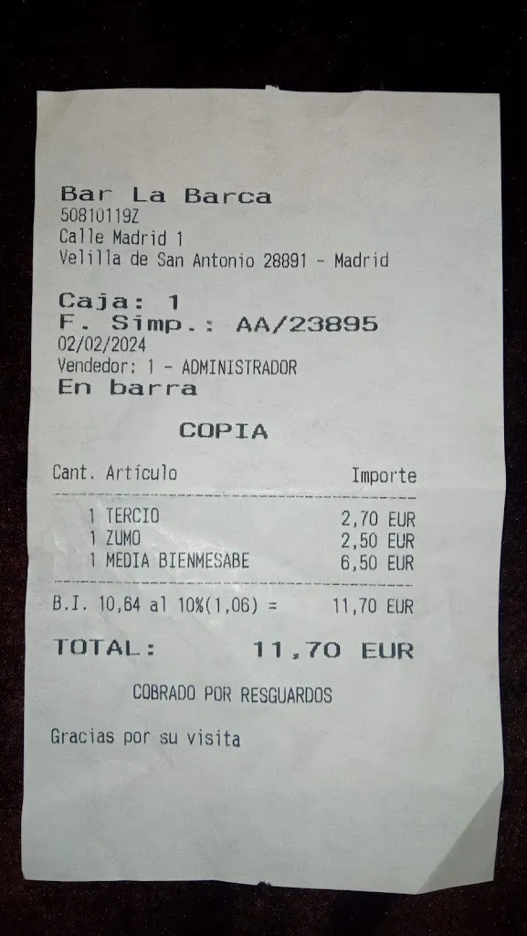 Po laris_La Barca_Velilla de San Antonio_review