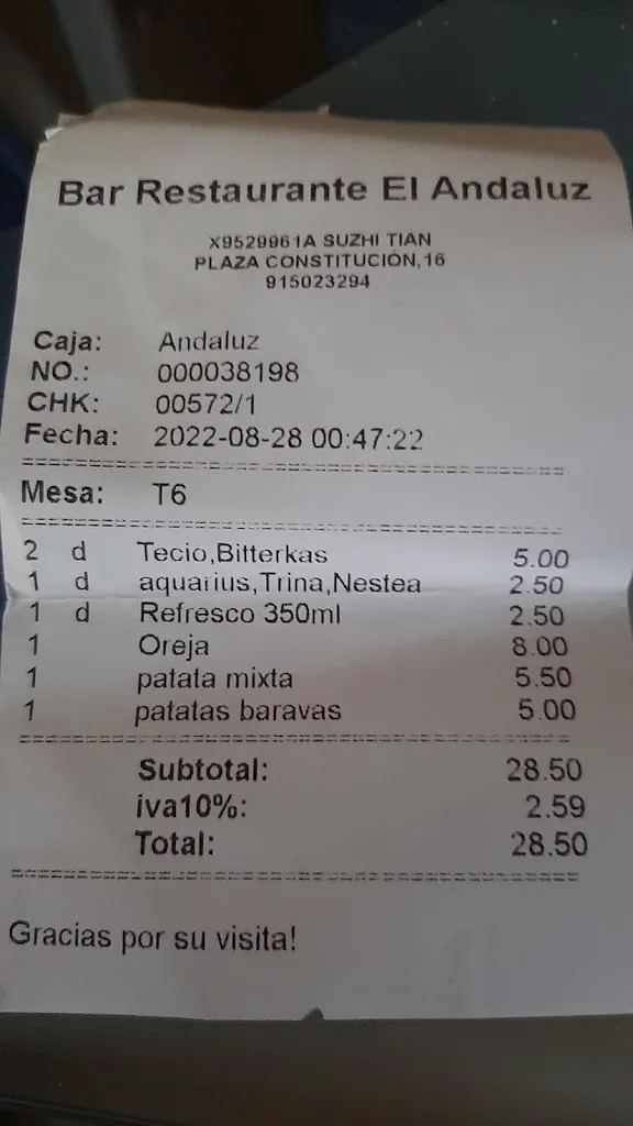 David Rodríguez_BAR EL Retorno Del Andaluz_Velilla de San Antonio_review