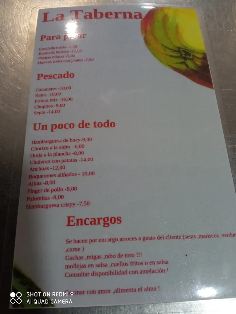 Menu_Cervecería La Taberna_Velilla de San Antonio_image_1