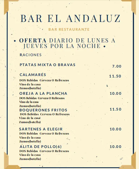 Menu_Bar El Andaluz_Velilla de San Antonio_immagine_2