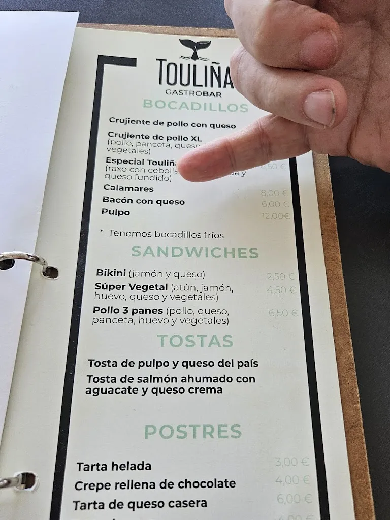 Menu_Bar O Paseo do Touliña_Boiro_image_3