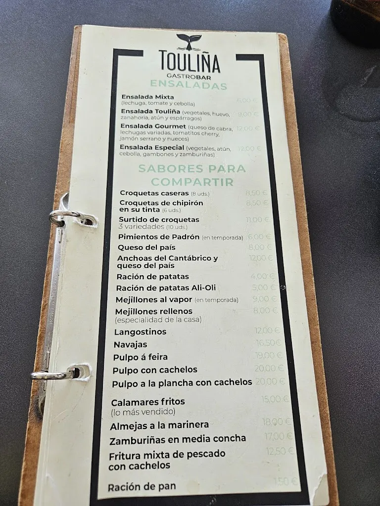 Menu_Bar O Paseo do Touliña_Boiro_image_4