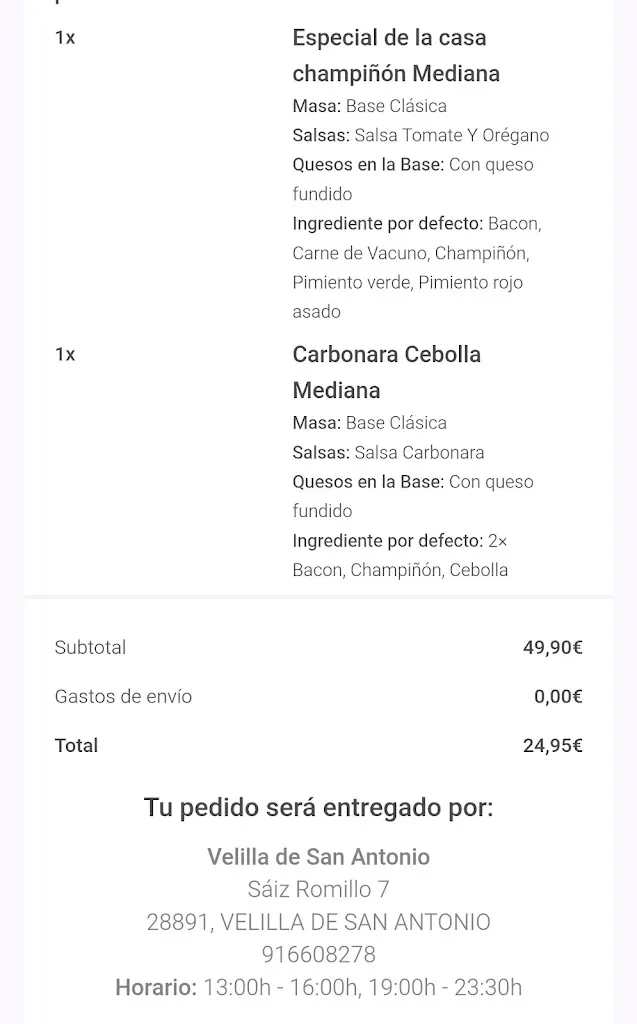 Juan Carlos Quintero_Telepizza Velilla de San Antonio - Comida a Domicilio_Velilla de San Antonio_review