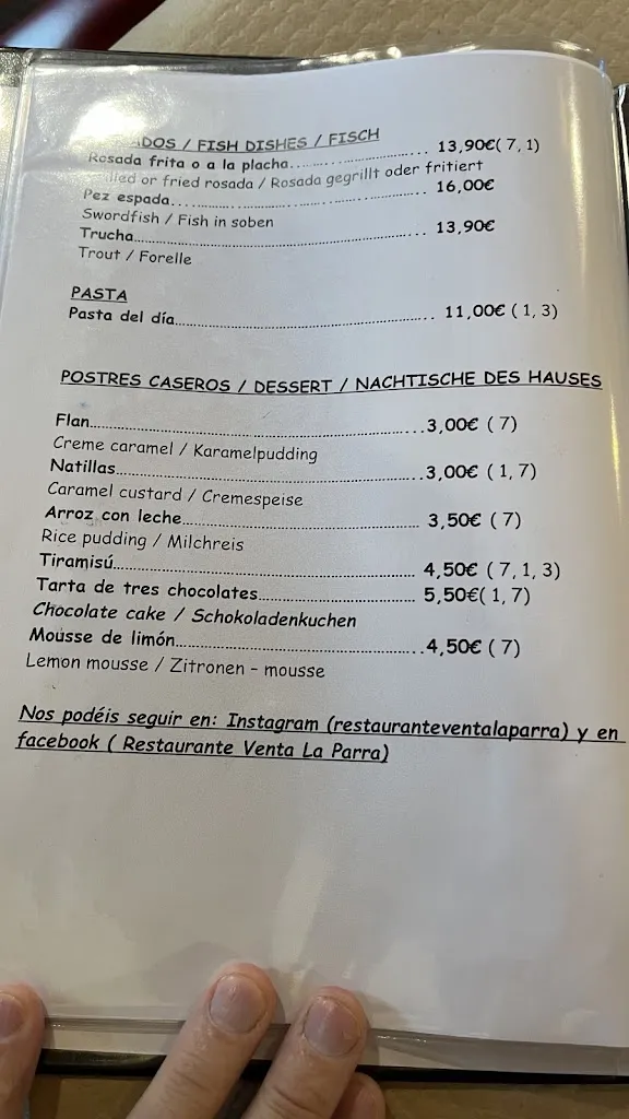 Menu_Venta La Parra_Alcaucín_image_2