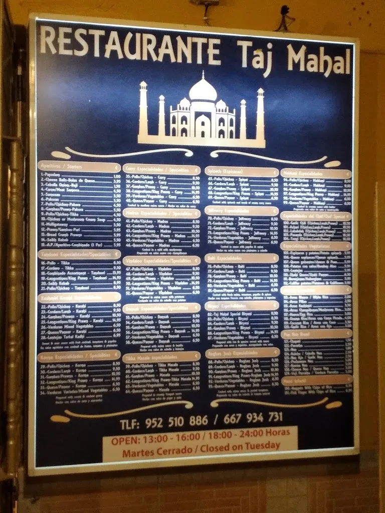 Menu_Restaurante Taj Mahal_Alcaucín_image_2