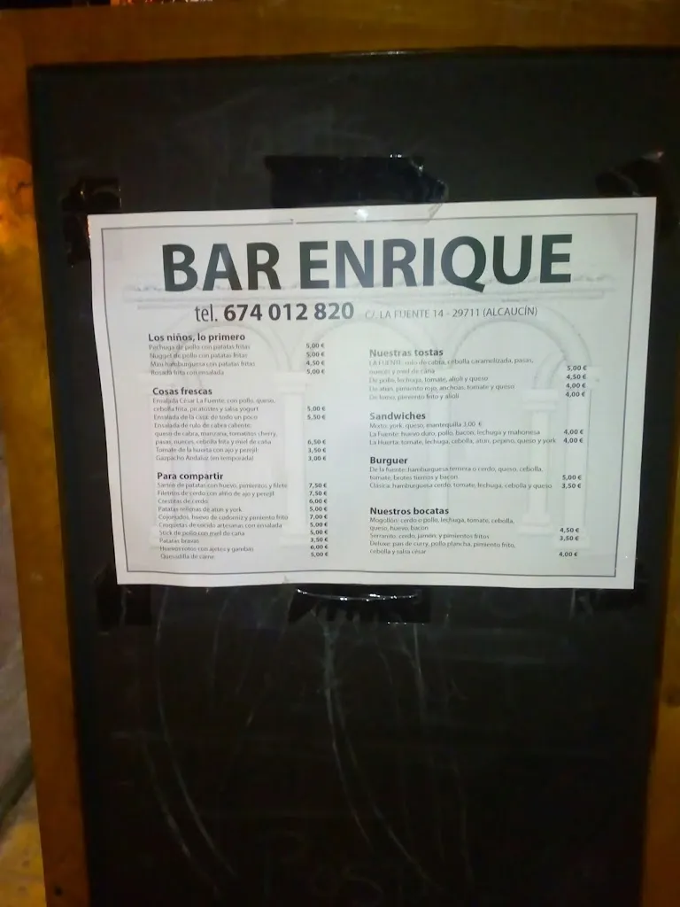 Menu_Café-Bar Restaurante Enrique_Alcaucín_image_2