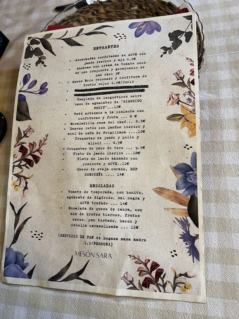 Menu_Mesón Sara_Alcaucín_image_3