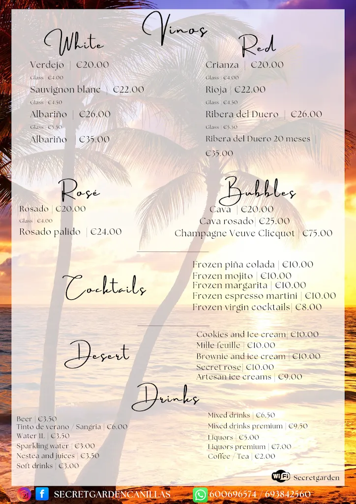 Menu_Secret Garden Restaurant_Alcaucín_image_2