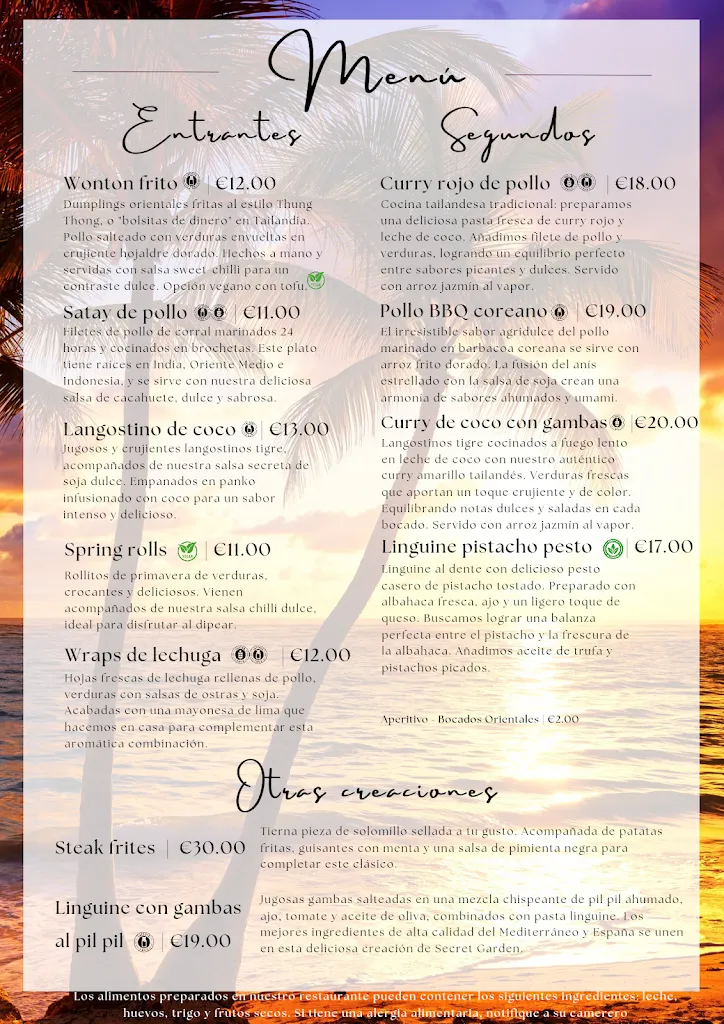 Menu_Secret Garden Restaurant_Alcaucín_image_4