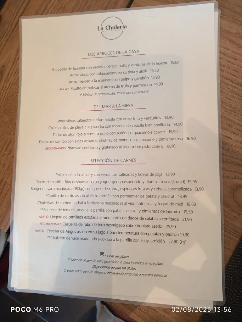 Menu_Restaurante La Chulería_Valdemoro_image_2