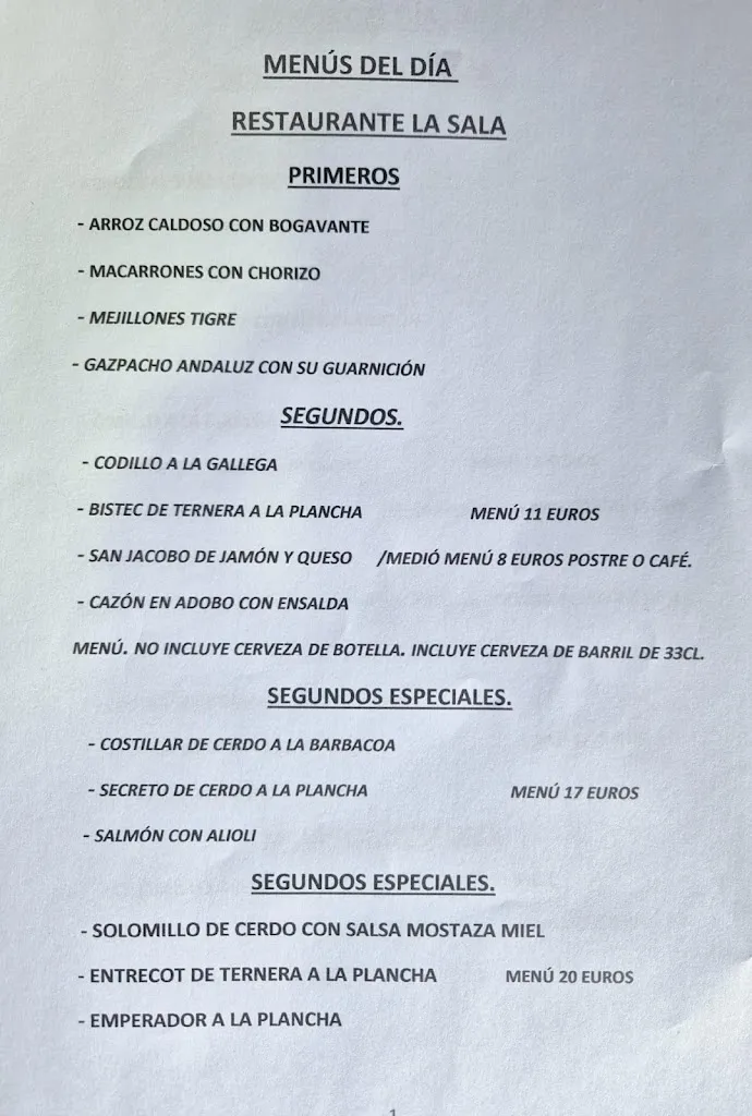 Menu_Restaurante La Sala - menú más barato en Valdemoro_Valdemoro_image_2