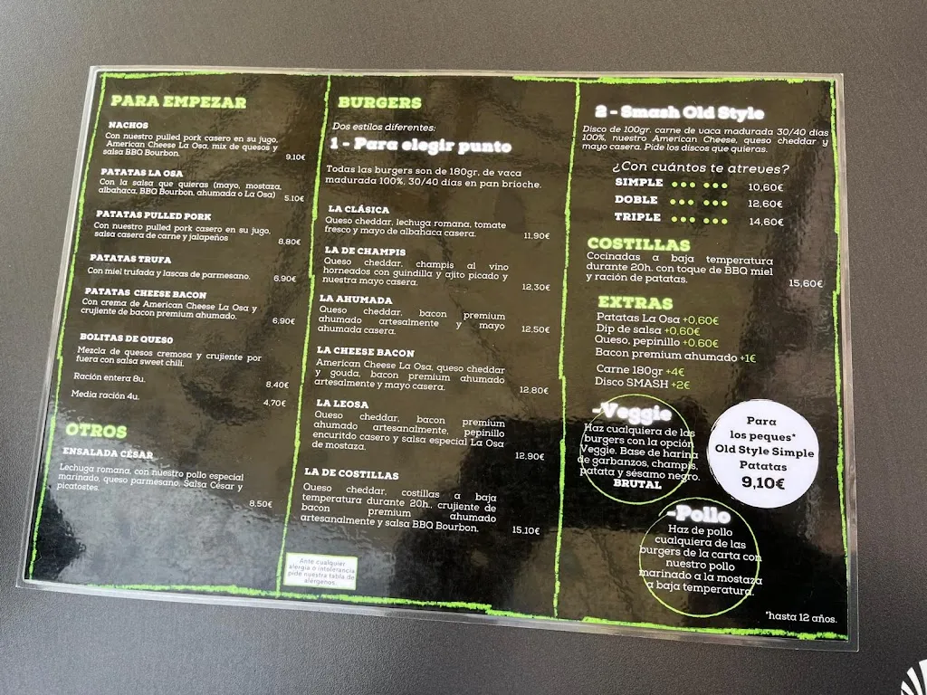 Menu_La Osa Handmade Burgers_Valdemoro_image_2