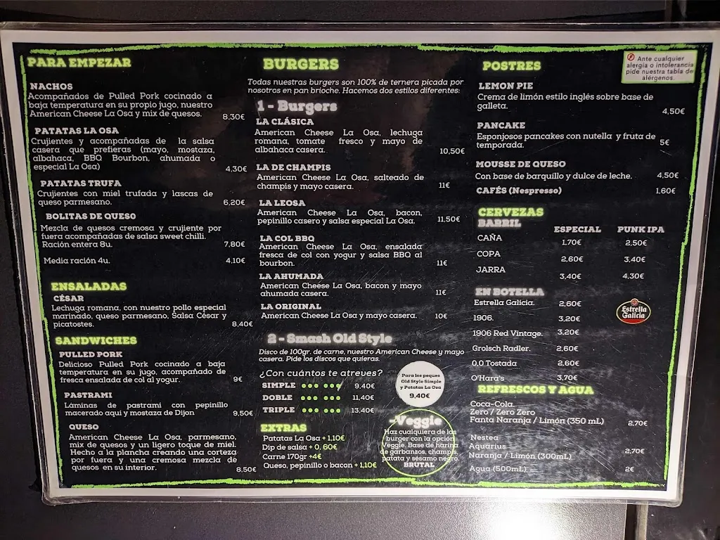 Menu_La Osa Handmade Burgers_Valdemoro_image_4