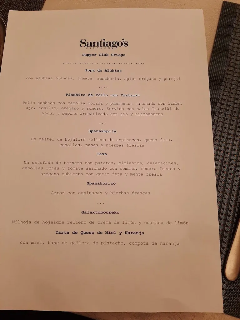 Menu_Santiago's Kitchen_Alhaurín el Grande_image_1