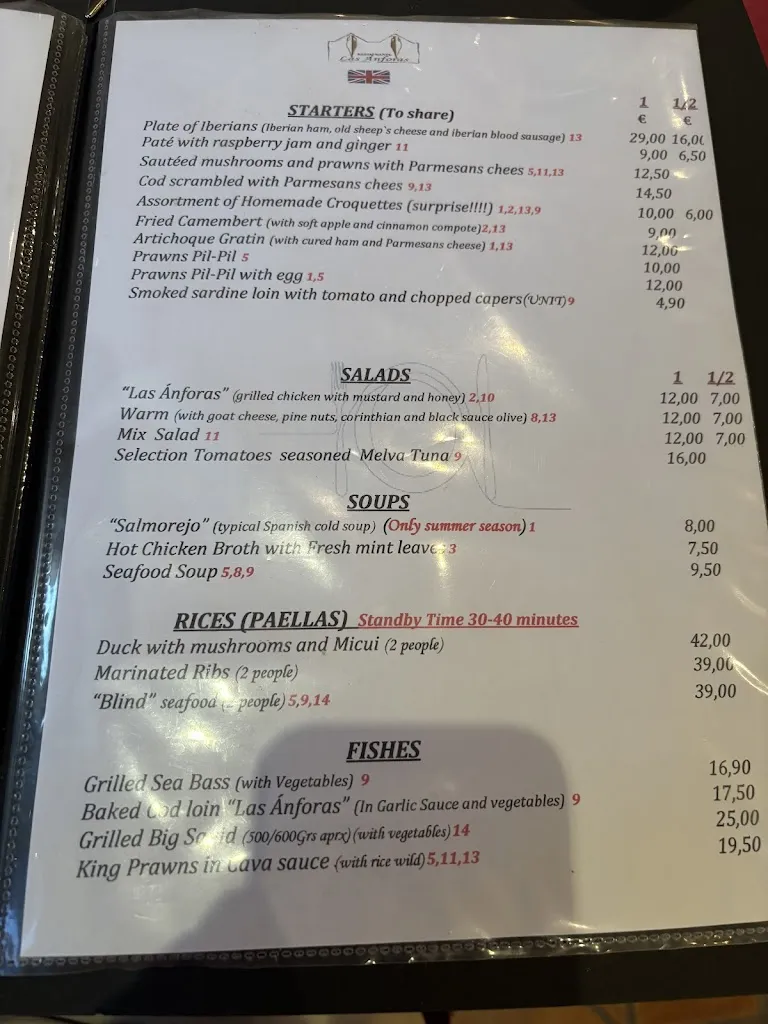 Menu_Restaurante Las Ánforas_Alhaurín el Grande_image_1