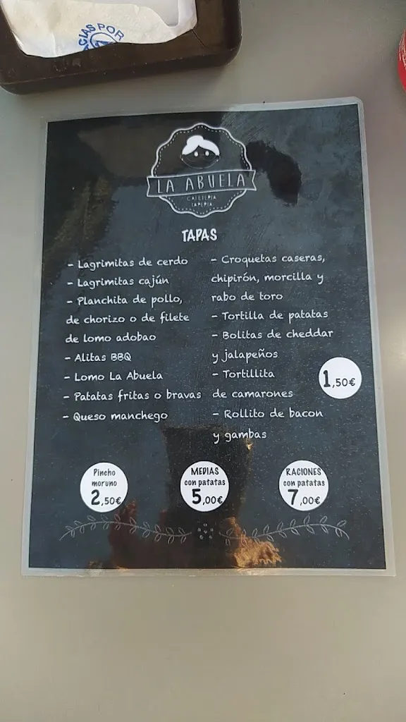 Menu_Taperia Casa La Abuela_Alhaurín el Grande_immagine_2