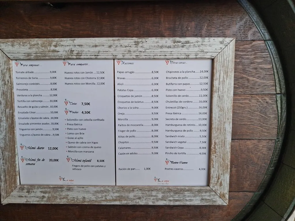 Menu_La Cepa Cocina Bar_Villanueva del Pardillo_image_1