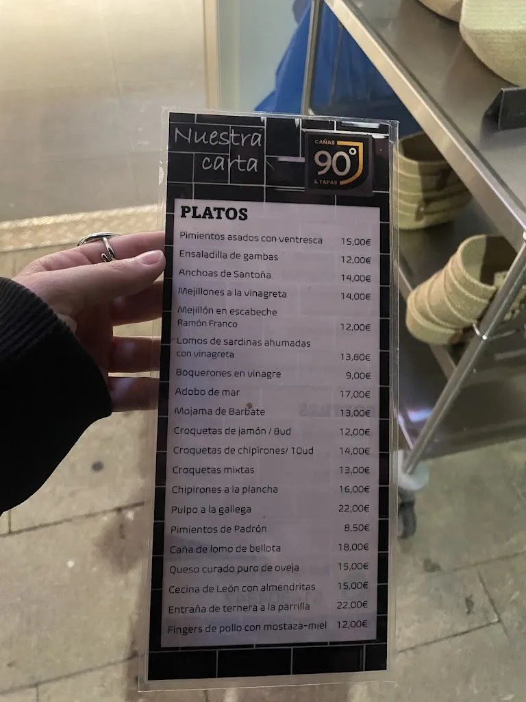 Menu_Cañas y Tapas 90 Grados_Villanueva del Pardillo_image_3
