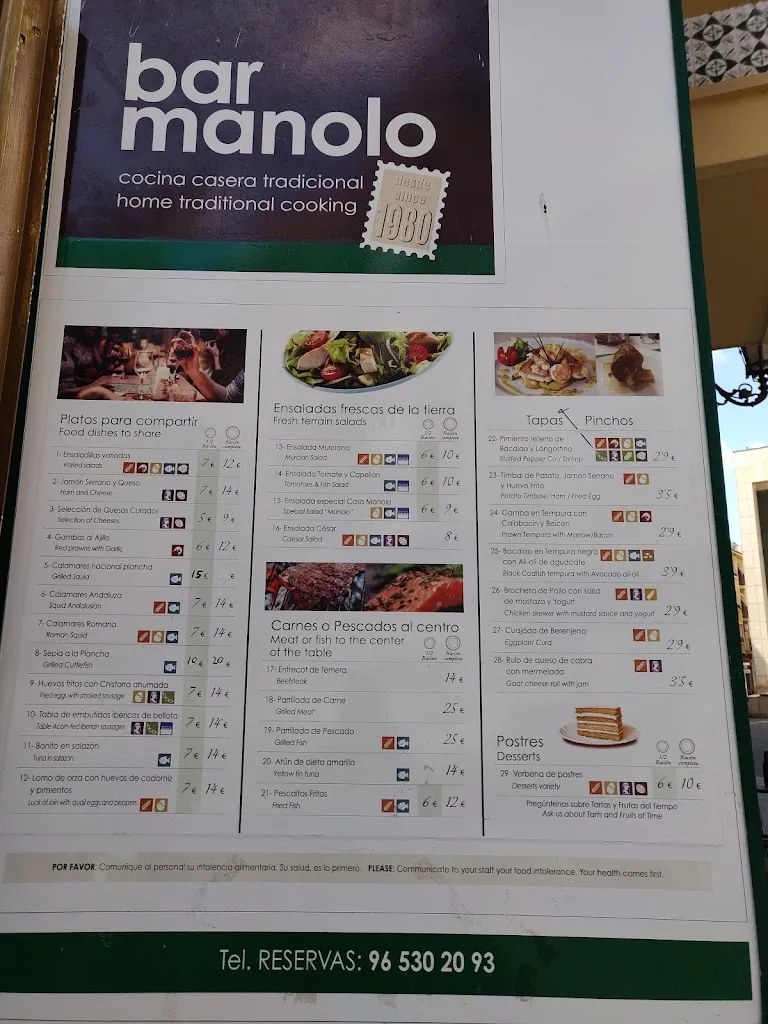 Menu_Bar Restaurante Manolo_Orihuela_image_2