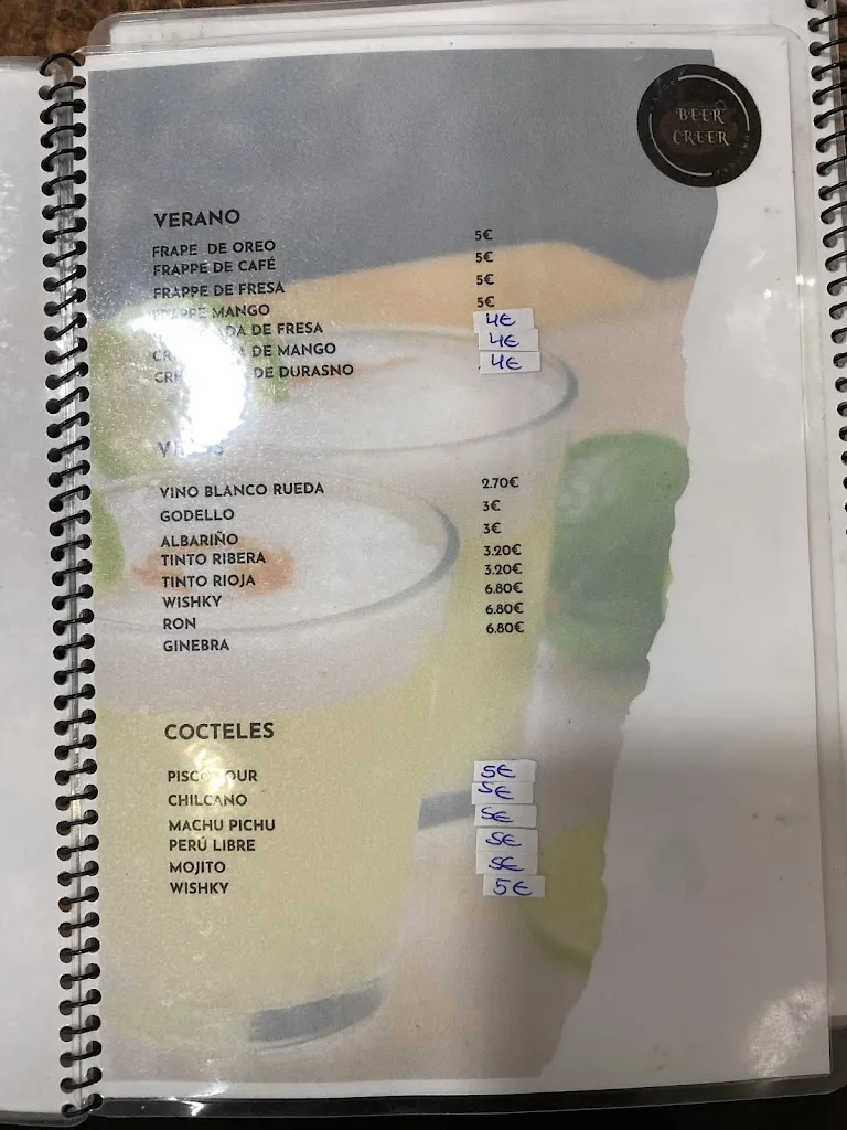 Menu_Beer & Creer_Villanueva del Pardillo_immagine_2