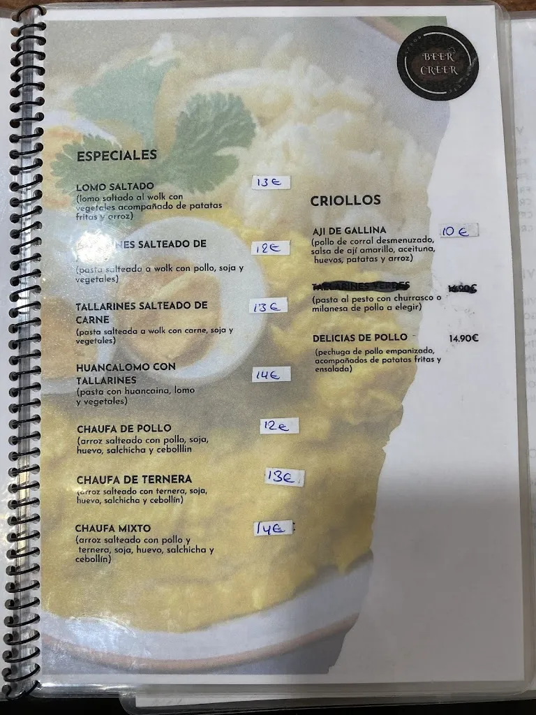 Menu_Beer & Creer_Villanueva del Pardillo_immagine_3