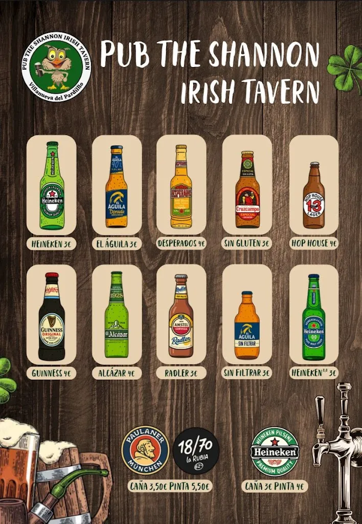 Menu_Pub The Shannon Irish Tavern_Villanueva del Pardillo_image_1