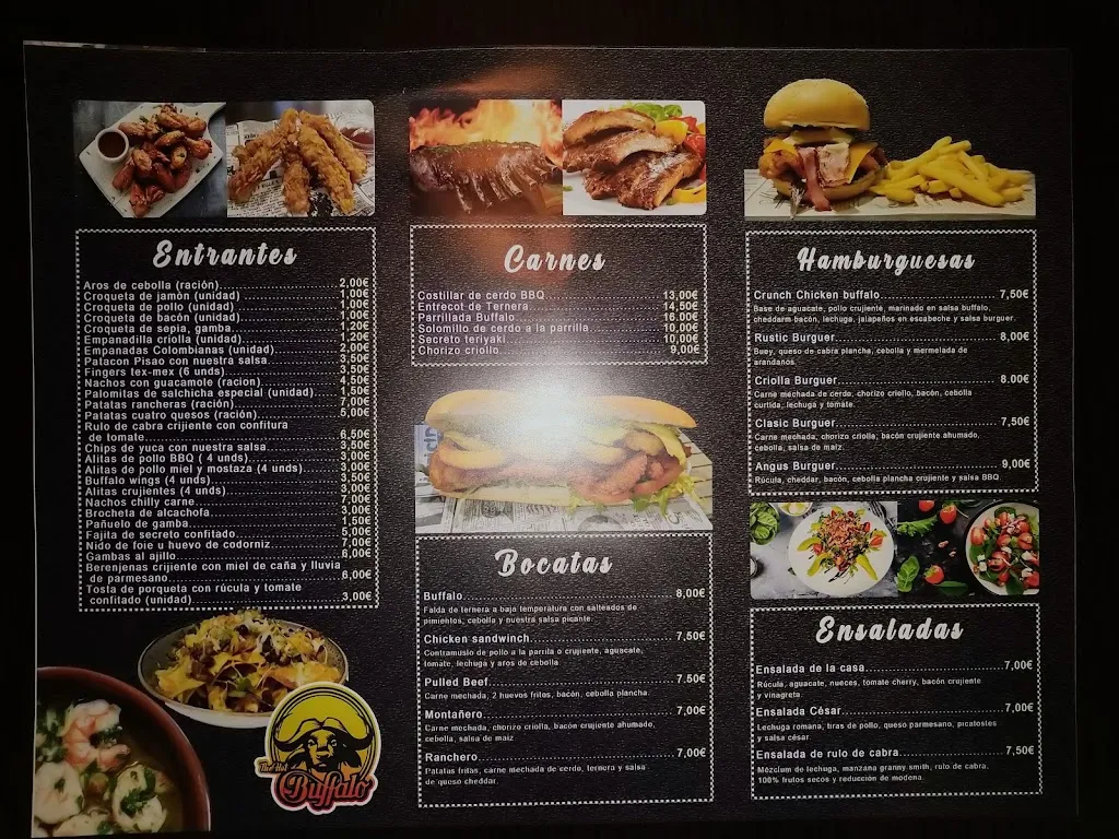 Menu_The hot Buffalo_Orihuela_immagine_3