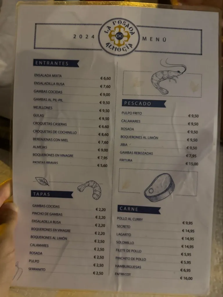 Menü_LA POSADA DE ALMOGIA_Almogía_Bild_1