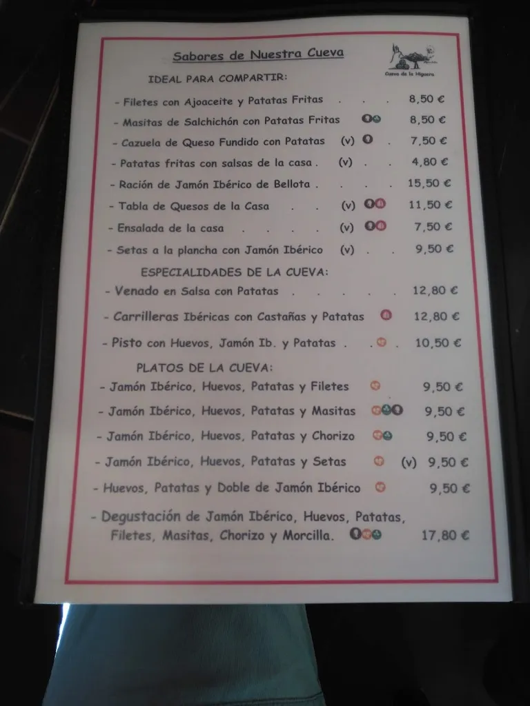 Menu_Cueva La Higuera_Alpandeire_image_4
