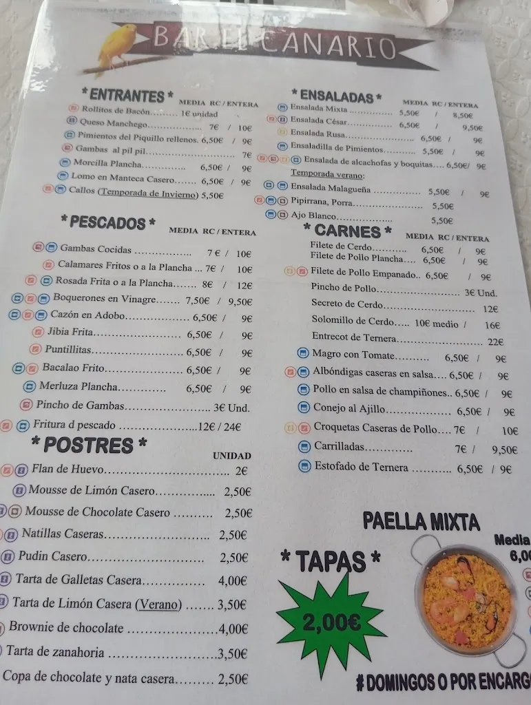 Menu_Bar el Canario_Alozaina_image_2