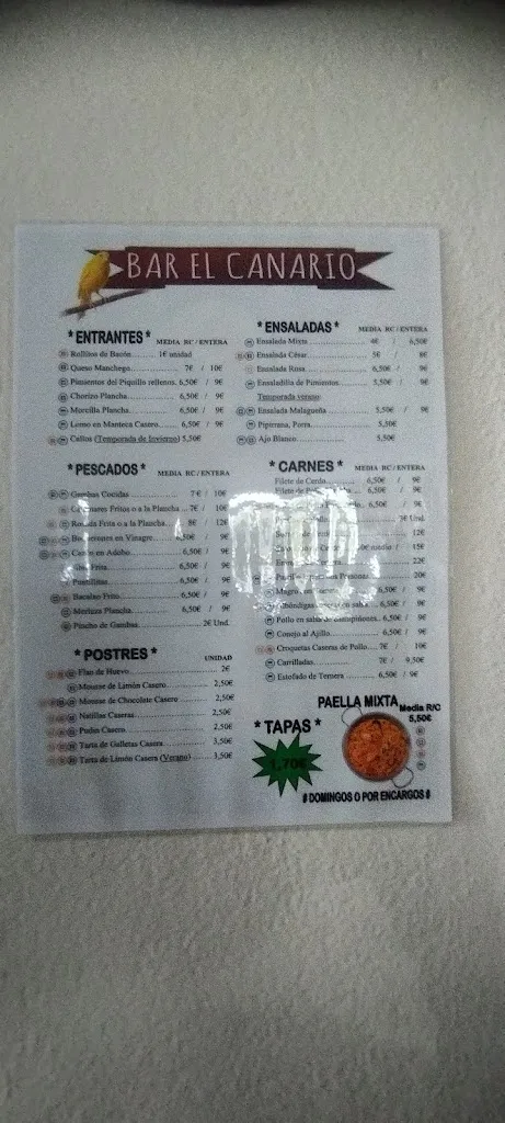 Menu_Bar el Canario_Alozaina_image_3