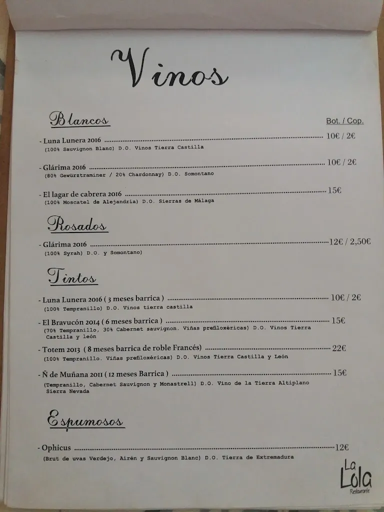 Menu_LA LOLA Restaurante_Alozaina_image_1
