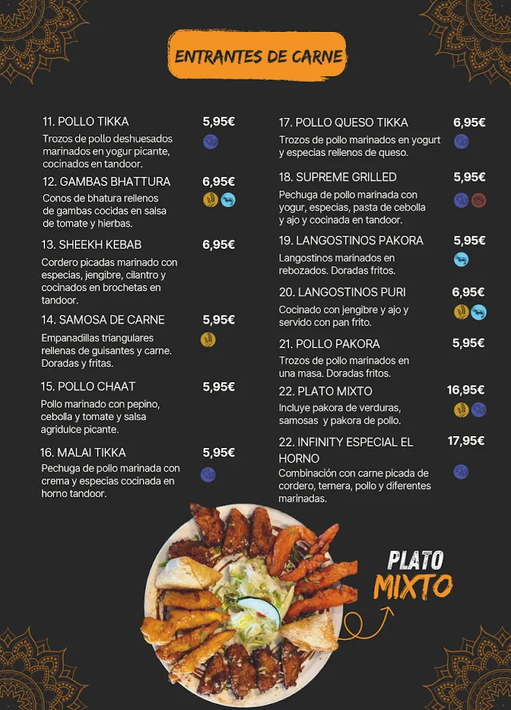 Menu_Infinity indian restaurant_Alhaurín de la Torre_image_2