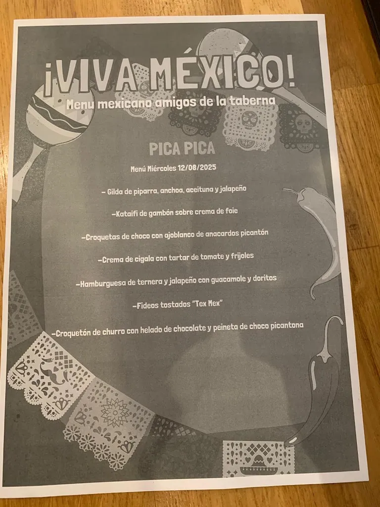 Menu_TABERNA SERGIO MEGIAS_Alhaurín de la Torre_immagine_4