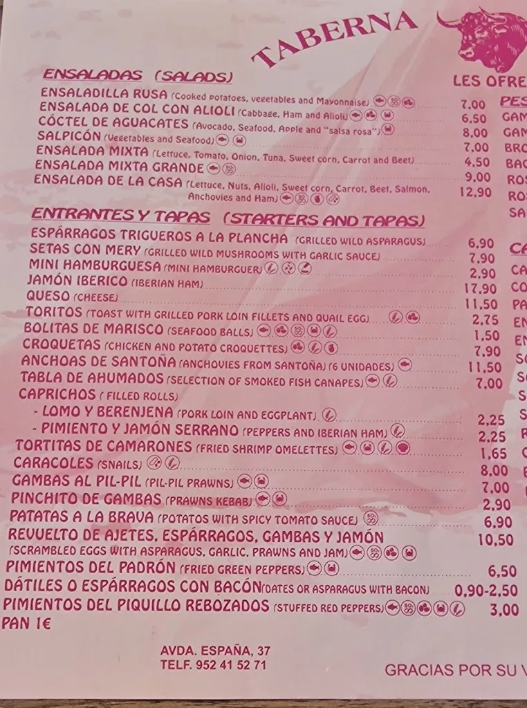 Menu_Taberna El Toro_Alhaurín de la Torre_image_4