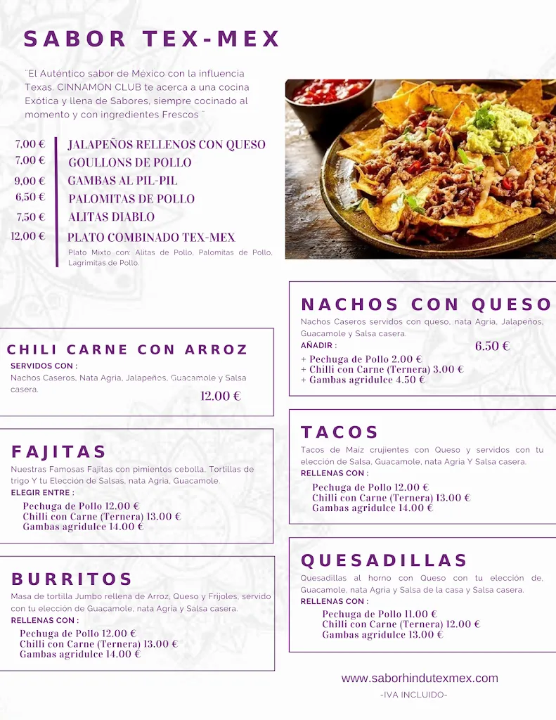 Menu_Sabor Indian Restaurant_Alhaurín de la Torre_image_2