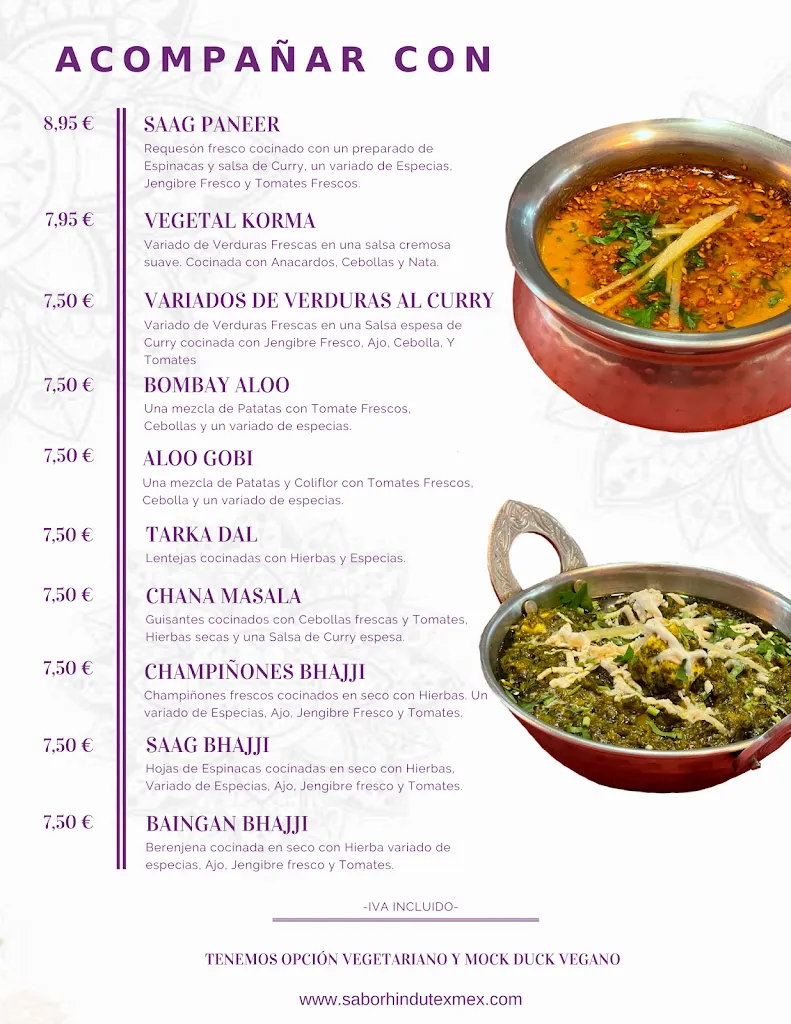 Menu_Sabor Indian Restaurant_Alhaurín de la Torre_image_3