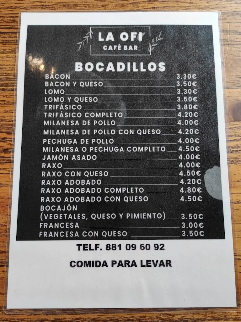 Menu_La Ofi Café Bar_Boiro_image_3