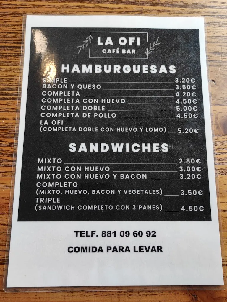 Menu_La Ofi Café Bar_Boiro_image_4