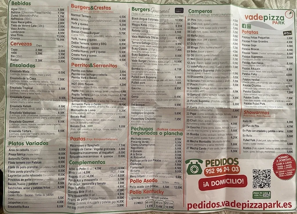 Menu_Vadepizza Park_Alhaurín de la Torre_image_3