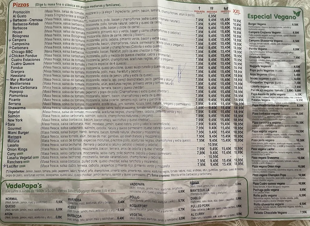 Menu_Vadepizza Park_Alhaurín de la Torre_image_4