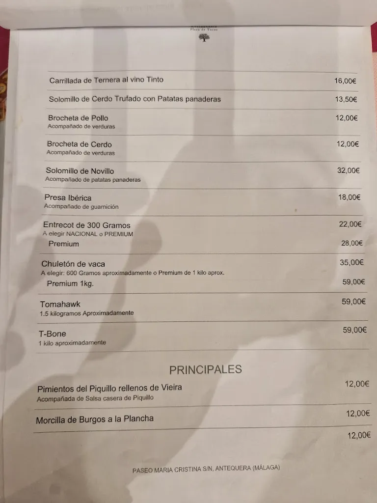 Menu_Restaurante Plaza de Toros_Antequera_image_3