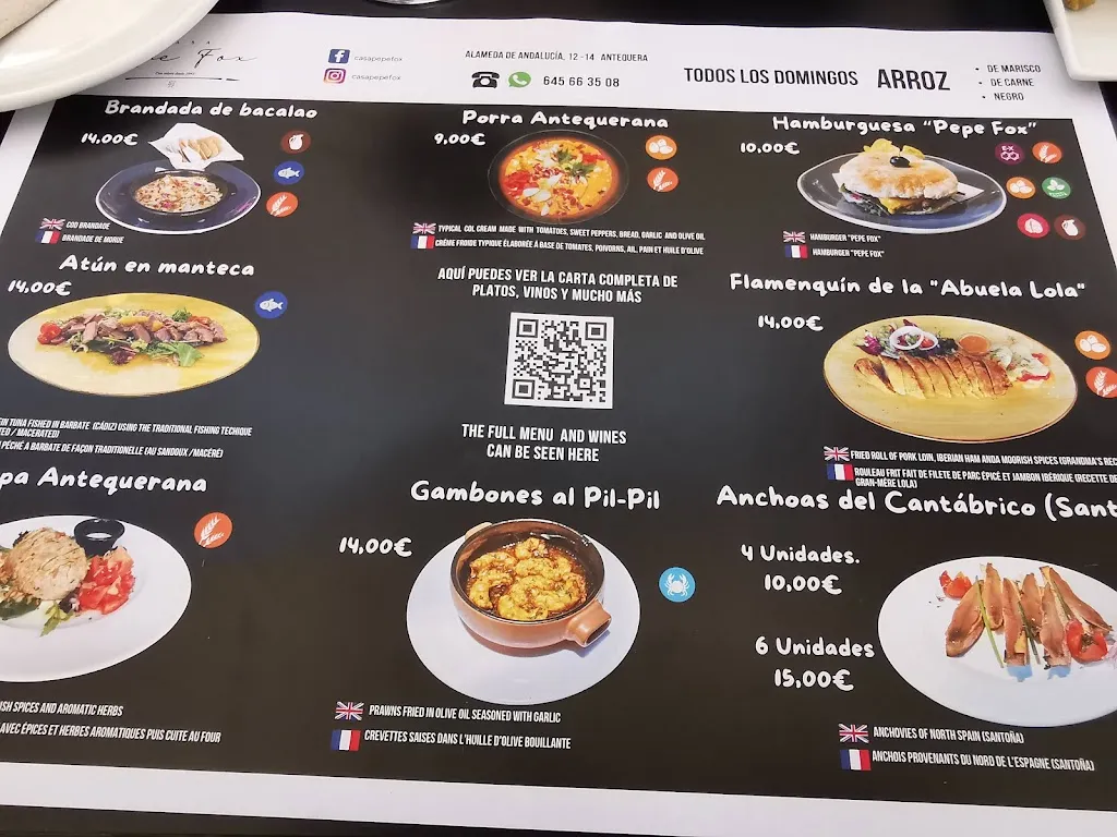 Menu_Casa Pepe Fox _Antequera_image_1