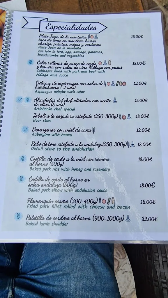 Menu_Restaurante El Mirador Ardales_Ardales_image_4